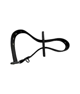 Bound X Adjustable Leather Strap Cuff 