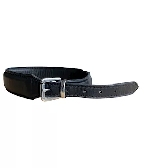Bound X Cushioned Leather Collar With O Ring