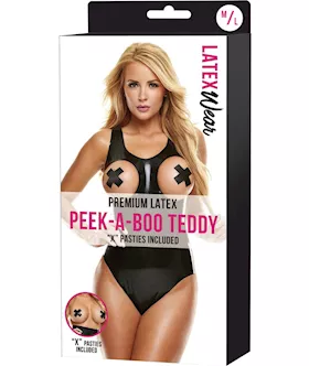 Premium Latex Teddy With Open Breasts - M/l