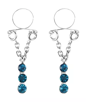 Sapphire Drop Nipple Rings