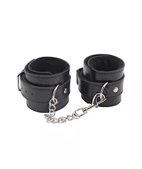 Obey Me Leather Ankle Cuffs