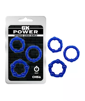 Beaded Cock Ring Set - 3 Pack
