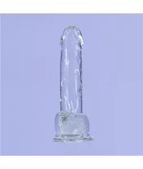 Crystal Addiction Dildo With Balls - 7 Inch
