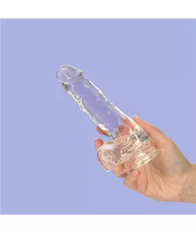 Crystal Addiction Dildo With Balls - 7 Inch