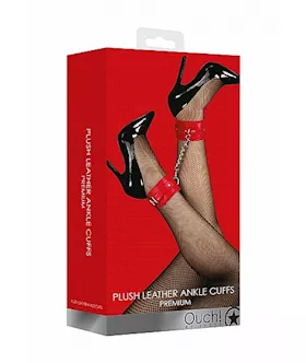Ouch! Plush Leather Ankle Cuffs 
