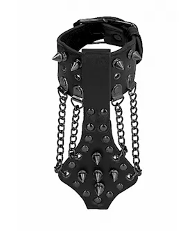 Ouch! Skulls And Bones - Bracelet With Spikes & Chains 