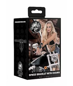 Ouch! Skulls And Bones - Bracelet With Spikes & Chains 