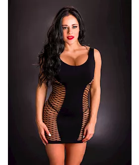 Dress Tank Top With Mesh On Sides 