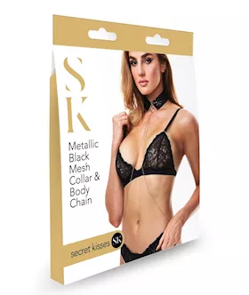 Secret Kisses - Metal Collar And Chain