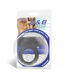 Silicone Duo Snap Cock And Ball Ring
