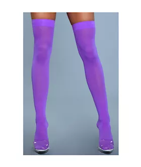 Opaque Nylon Thigh Highs