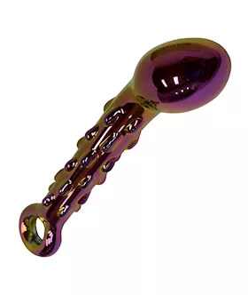 Iridescent Glass Plug Massager 