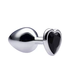 Kink Range Alloy Love Heart Gemmed Butt Plug  32 Inch