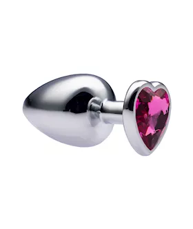 Kink Range Alloy Love Heart Gemmed Butt Plug  37 Inch