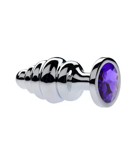 Kink Range Alloy Gemmed Butt Plug - 3.2 Inch