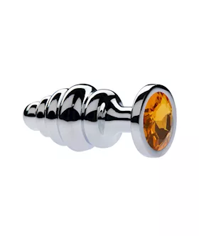 Kink Range Alloy Gemmed Butt Plug  32 Inch