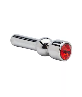 Kink Range Jewell Tipped Ribbed Penis Plug  19 Inch