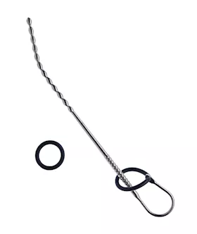 Kink Range Ball Penis Plug with Silicone Ring  106 Inch