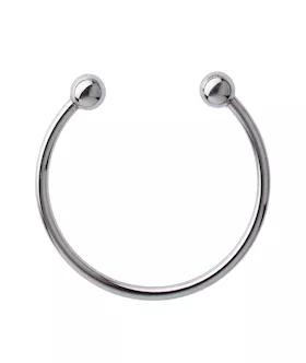 Kink Range Double Ball Open Stainless Steel Penis Head Ring