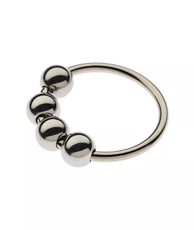 Kink Range Triple Balled Penis Head Ring  35mm