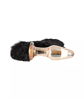 Frisky And Furry Glass Butt Plug With Tail