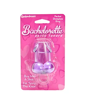 Bachelorette Party Pecker Shot Glass Ring Asst Colors