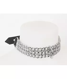 Leder Halsfessel Kette