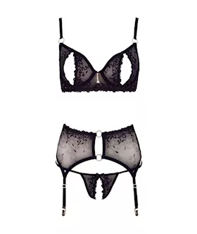 Abierta Fina Clear As Day Crotchless Lingerie