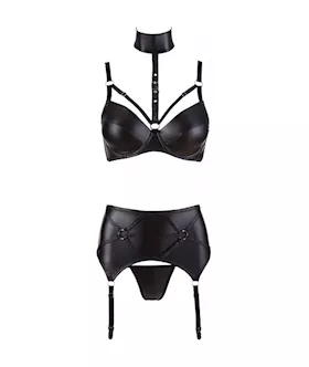 Cottelli Collection Deadly Dominatrix Wetlook Lingerie