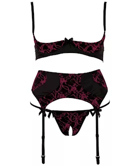3-piece Embroidery Bra Set