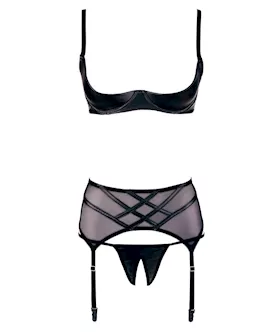 Kyra Shelf Bra Suspender Set 