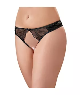 Cottelli Collection Diamond Crotchless Panties