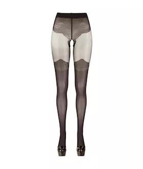 Cottelli Collection Luna Crotchless Tights