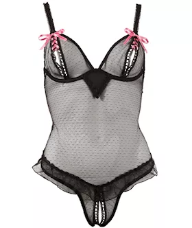 Crotchless Peephole Bodysuit