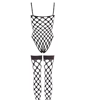 Netted Bodysuit And Stockings
