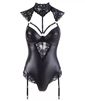 Bodysuit With Lace Inserts - B 