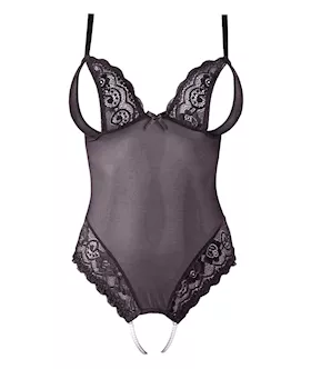 Slit Cup And Crotchless Bodysuit