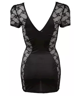 Lace Insert Full Zip Dress