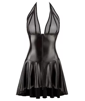 Full Zip Wetlook Dress