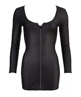 Low-cut Dress With Full Zip