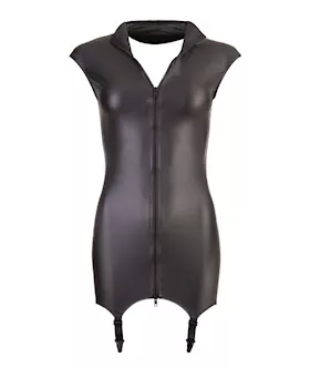 Dress With Suspender Straps And Zip