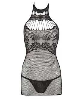 Lace Mini Dress With Choker