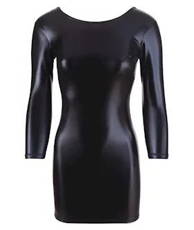 Open Back Wetlook Dress