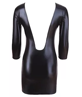 Open Back Wetlook Dress