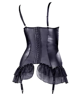 Wetlook Suspender Dress With Shelf - B 