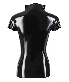 Latex Shirt Front Zip 