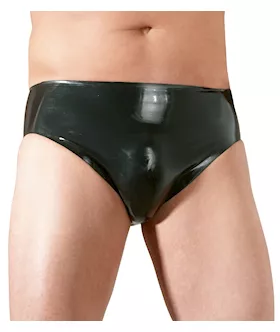 Latex Mens Briefs With Anal Dildo