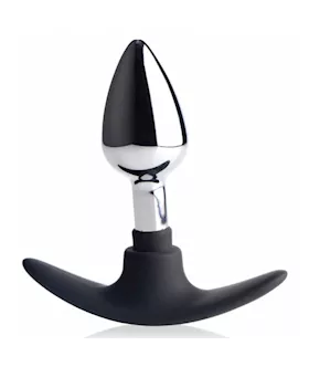 Master Series Dark Invader Metal and Silicone Anal Plug  35 Inch