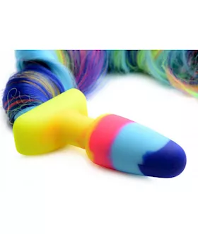 Tailz Rainbow Unicorn Tail Anal Plug - 24 Inch