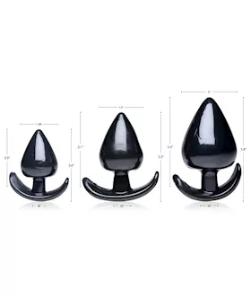 Triple Spades 3 Piece Anal Plug Set
